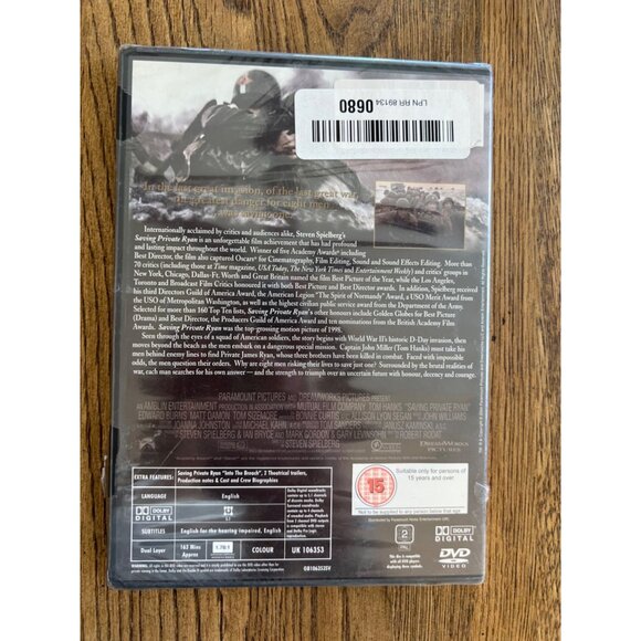 Saving Private Ryan DVD Widescreen Special Edition Tom Hanks Matt Damon NEW - Picture 2 of 4